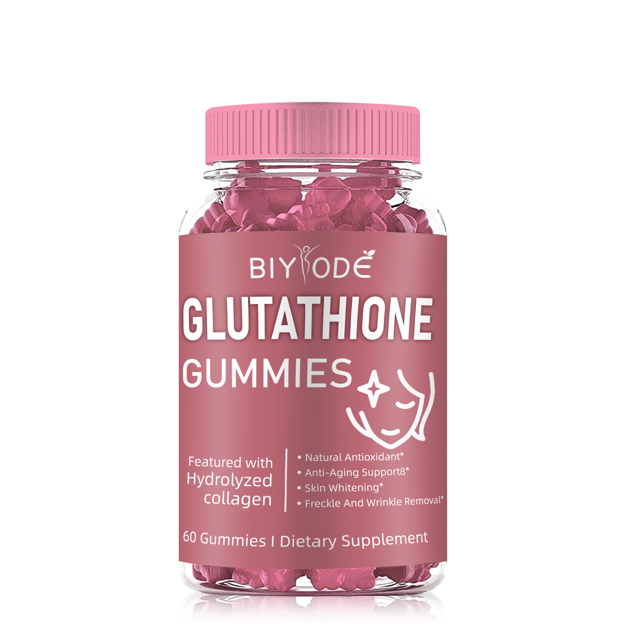 BIYODE Glutathione Collagen Gummies for Dark Spot, 60 Pieces/Bottle Ko BIYODE Glutathione Collagen Gummies for Dark Spot, 60 Pieces/Bottle Ko
