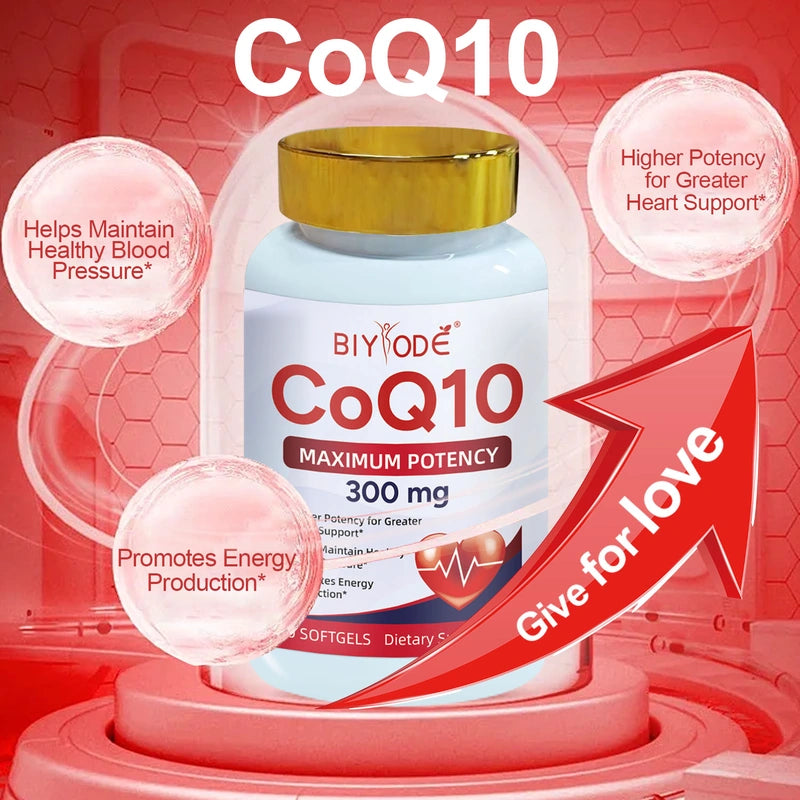 BIYODE CoQ10 300mg Softgels – Coenzyme Q10 Supplement